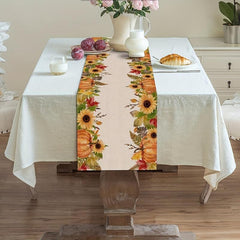 Fall Series Table Runner Thanksgiving Theme Polyester Table Cover