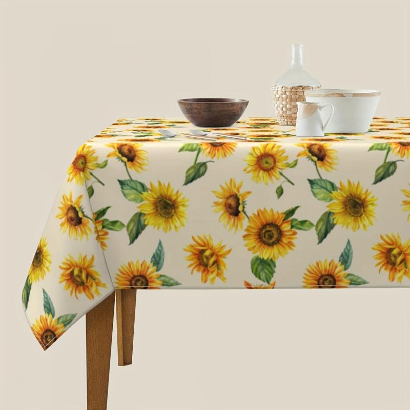 Floral Printed PVC Tablecloth Waterproof Table Cover Home Decor