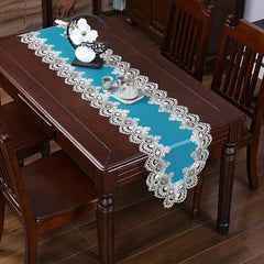 Polyester Lace Embroidered Table Runner Waterproof Holiday Decor
