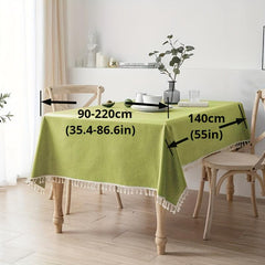 Cotton Linen Table Cloth Waterproof Scald-proof Table Cover