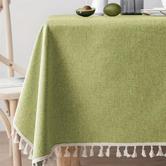 Cotton Linen Table Cloth Waterproof Scald-proof Table Cover