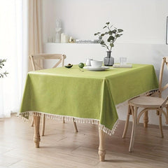 Cotton Linen Table Cloth Waterproof Scald-proof Table Cover