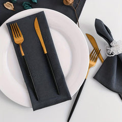 6pcs Cotton Square Napkin Solid Skin friendly Embossed Absorbent Linen Napkins