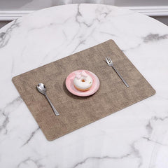 Leather Placemat Rectangular Table Mat Double Side Dining Pads Nordic Home Decor