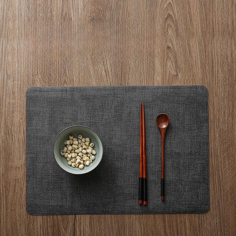 Leather Placemat Rectangular Table Mat Double Side Dining Pads Nordic Home Decor