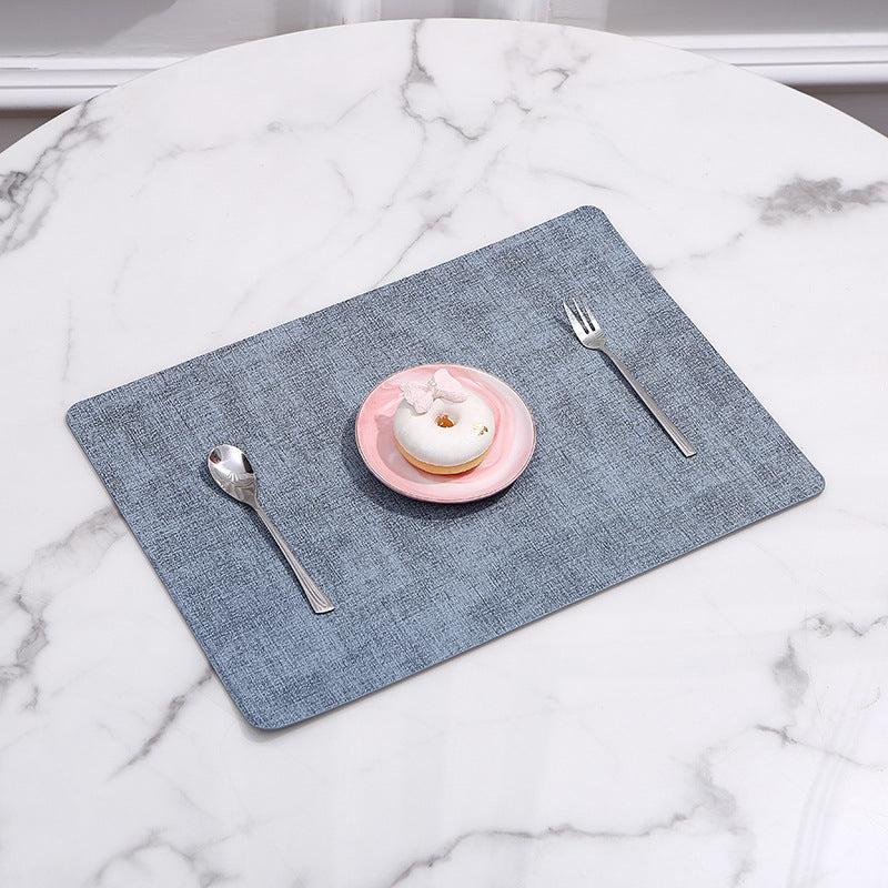 Leather Placemat Rectangular Table Mat Double Side Dining Pads Nordic Home Decor