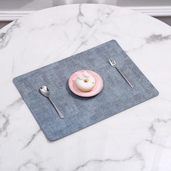 Leather Placemat Rectangular Table Mat Double Side Dining Pads Nordic Home Decor