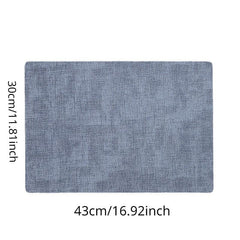 Leather Placemat Rectangular Table Mat Double Side Dining Pads Nordic Home Decor