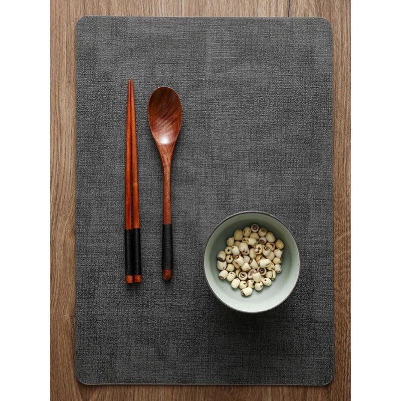 Leather Placemat Rectangular Table Mat Double Side Dining Pads Nordic Home Decor