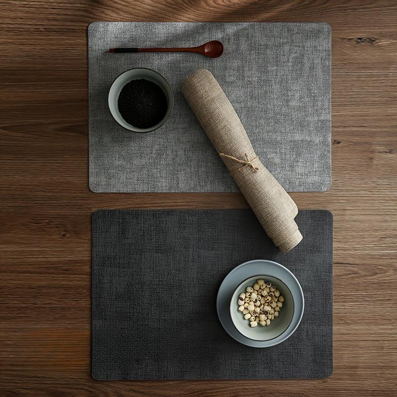 Leather Placemat Rectangular Table Mat Double Side Dining Pads Nordic Home Decor