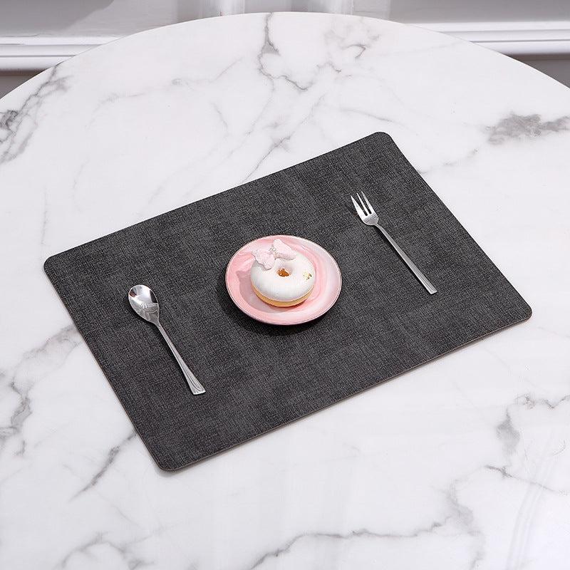 Leather Placemat Rectangular Table Mat Double Side Dining Pads Nordic Home Decor