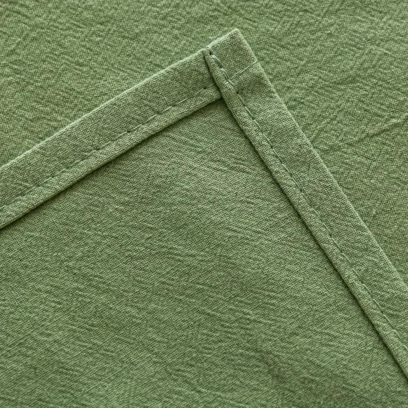 6pcs Green Embossed Cotton Napkins for Home and Restaurant