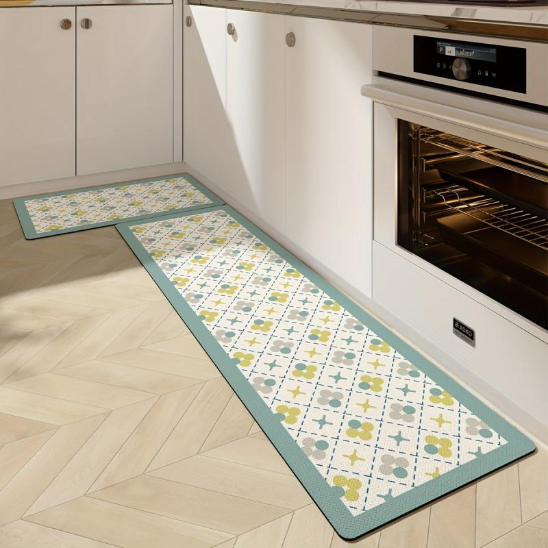 1pc PU Kitchen Mat Cushioned Anti Fatigue Comfort Mat Non Slip Kitchen Rug Set