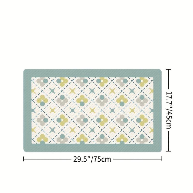 1pc PU Kitchen Mat Cushioned Anti Fatigue Comfort Mat Non Slip Kitchen Rug Set