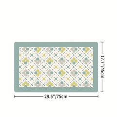 1pc PU Kitchen Mat Cushioned Anti Fatigue Comfort Mat Non Slip Kitchen Rug Set