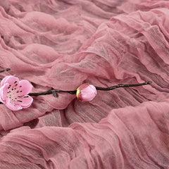 Pink Boho Style Cheesecloth Table Runner for Events