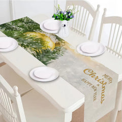 Polyester Table Runner Merry Christmas Tree Pattern Table Cover Holiday Decor
