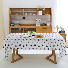 Dog Paw Print Tablecloth Waterproof Birthday Party Decor
