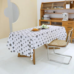 Dog Paw Print Tablecloth Waterproof Birthday Party Decor