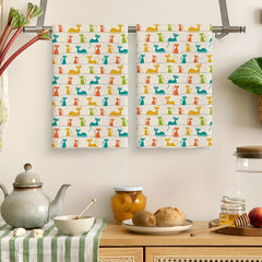 2pcs Cat Pattern Hand Towels Microfiber Absorbent Cleaning Pad