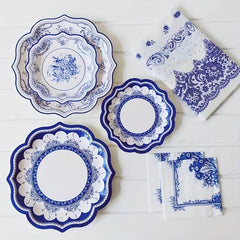 8pcs Flower Porcelain Disposable Party Paper Plate