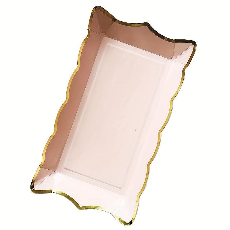 4 Pcs 28 96 Cm Rectangle Paper Plates Disposable Tableware