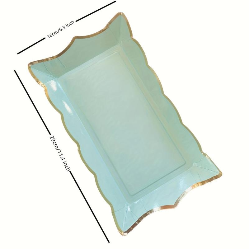 4 Pcs 28 96 Cm Rectangle Paper Plates Disposable Tableware