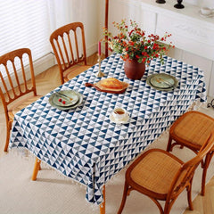 Triangle Tassel Tablecloth for Picnics Camp Weddin