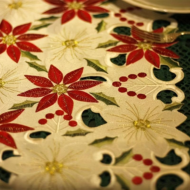 Christmas Polyester Table Runner for Dining Coffee TV Table