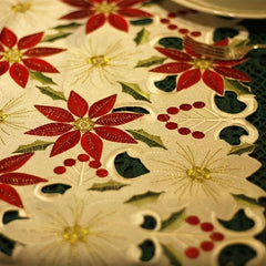 Christmas Polyester Table Runner for Dining Coffee TV Table
