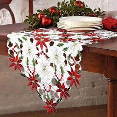 Christmas Polyester Table Runner for Dining Coffee TV Table