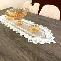 Polyester Lace Table Runner Solid Table Cover Holiday Decoration