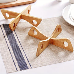 Wood Trivet Heat Resistant Pot Holder Bowl Coaster Kitchen Table Decor
