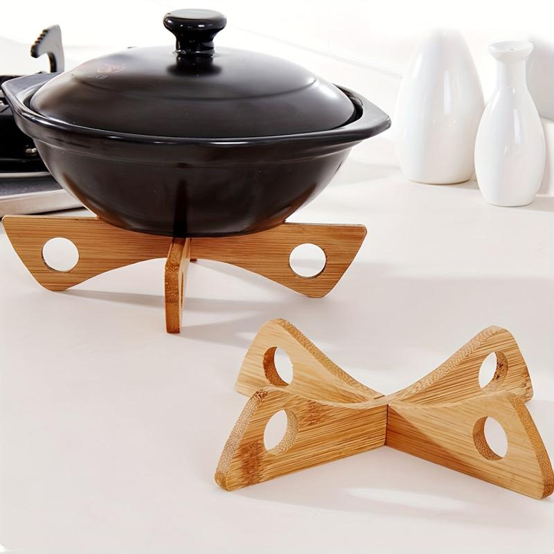 Wood Trivet Heat Resistant Pot Holder Bowl Coaster Kitchen Table Decor