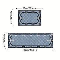 2pcs Plaid Anti Fatigue Kitchen Rugs Absorbent Non Slip Cushioned Mats