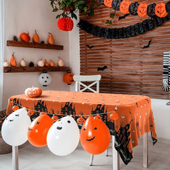 2pcs Halloween Tablecloth 137 X 274 Disposable Plastic Tablecloths