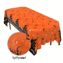 2pcs Halloween Tablecloth 137 X 274 Disposable Plastic Tablecloths