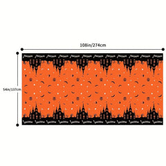 2pcs Halloween Tablecloth 137 X 274 Disposable Plastic Tablecloths