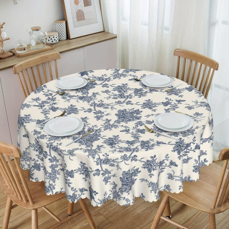 Polyester Tablecloth Autumn Thanksgiving Floral Pattern Table