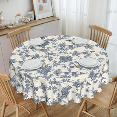 Polyester Tablecloth Autumn Thanksgiving Floral Pattern Table