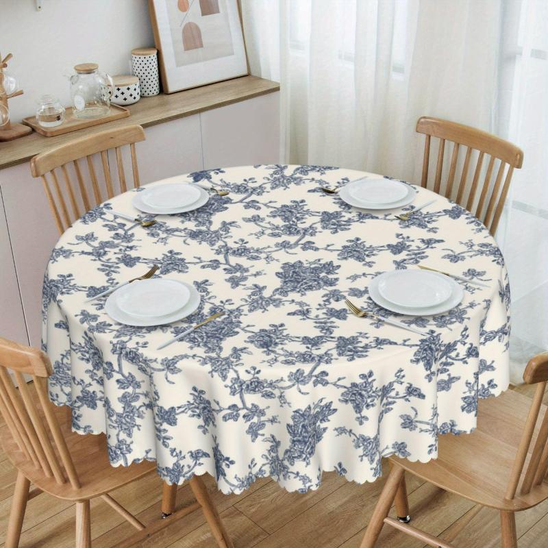 Polyester Tablecloth Autumn Thanksgiving Floral Pattern Table