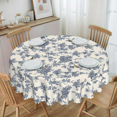Polyester Tablecloth Autumn Thanksgiving Floral Pattern Table