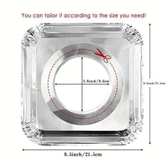 50pcs Aluminum Foil Gas Stove Lining - Disposable Stove Bib Liner