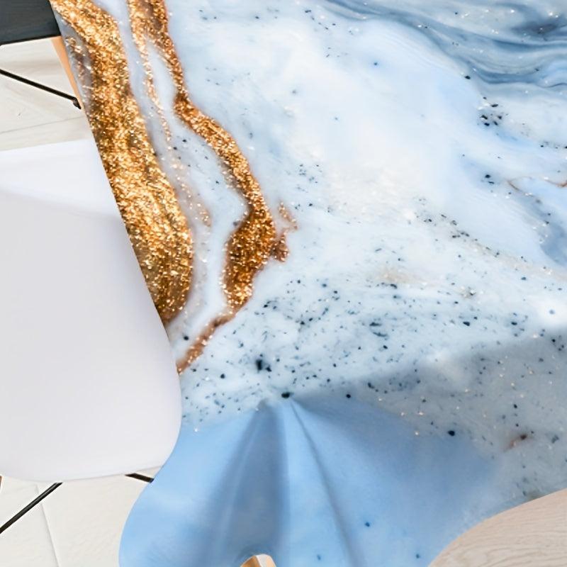 Marble Pattern Tablecloth Stain Resistant Waterproof Table Cover