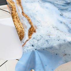 Marble Pattern Tablecloth Stain Resistant Waterproof Table Cover