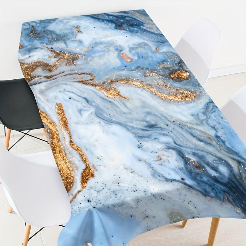Marble Pattern Tablecloth Stain Resistant Waterproof Table Cover