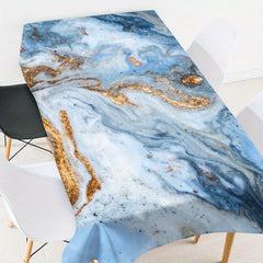 Marble Pattern Tablecloth Stain Resistant Waterproof Table Cover