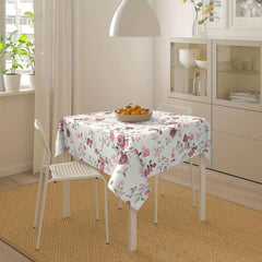 Waterproof Rose Floral Pattern Tablecloth for Picnics and Parties