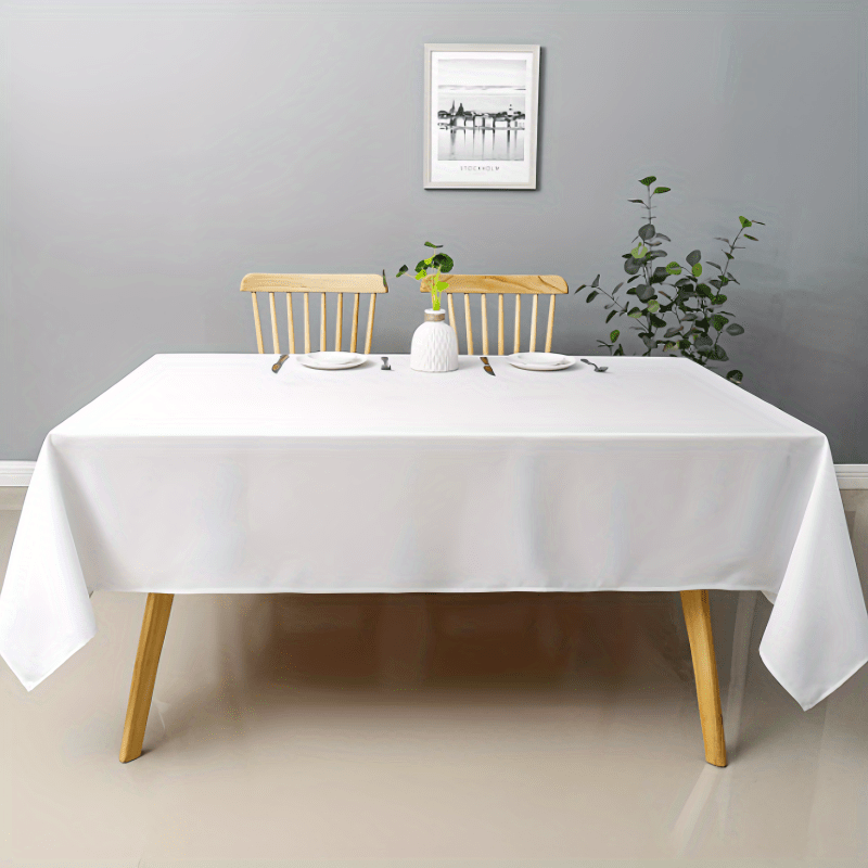 Stain Proof Waterproof Polyester Tablecloth Decorated Washable Fabric Tablecloth