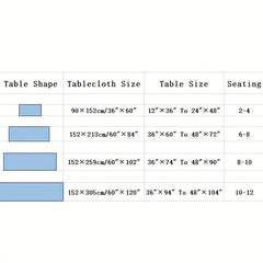 Stain Proof Waterproof Polyester Tablecloth Decorated Washable Fabric Tablecloth